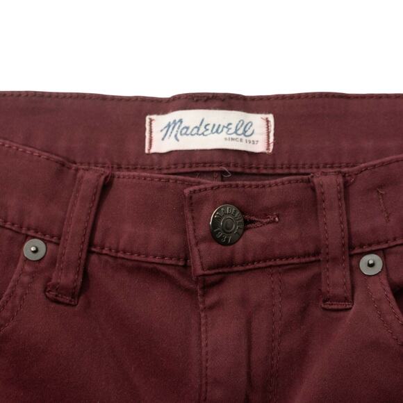 Madewell Maroon 5 Pocket Skinny Jeans Size 28 - Picture 5 of 12